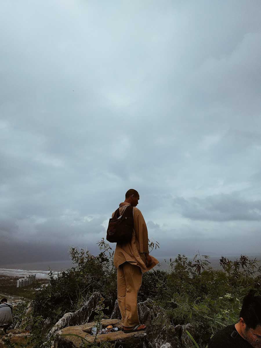 A monk Mo met on a mountain while on a quest in Da Nang. Photograph by Mohit Sooka
